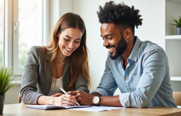 Couple planning their future together